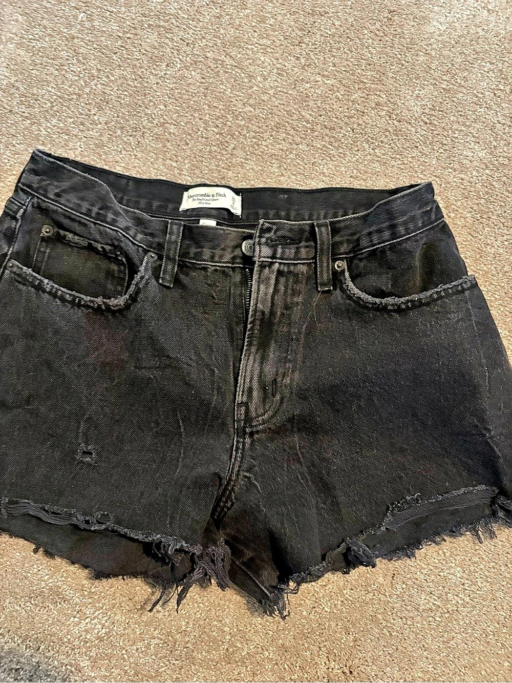 Abercrombie & Fitch Curve Love The Boyfriend Short Mid Rise The Boyfriend Short